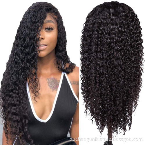Free Shipping Curly Frontal Human Hair Lace Front Wig Brazilian Human Hair Lace Frontal Wigs Virgin Human Hair Kinky Curly Wig